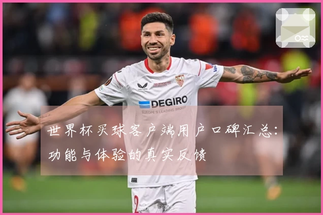 世界杯买球客户端用户口碑汇总：功能与体验的真实反馈